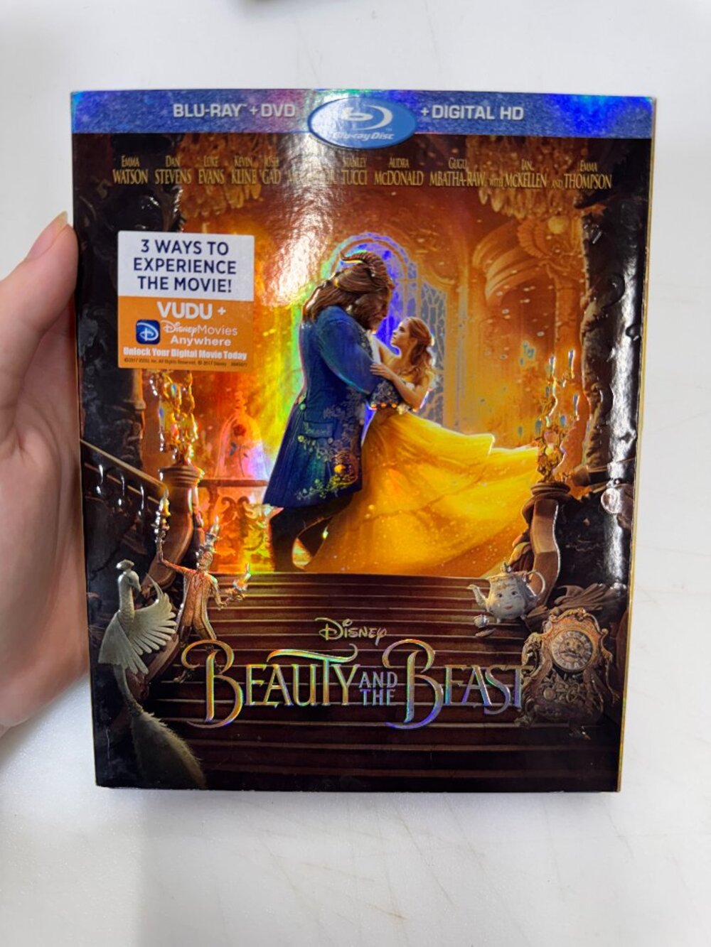 The Beauty and the Beast Live Action [Blu-ray + DVD] Disc Tested, Working